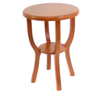 24" X 18" X 18" Bright Orange Country Cottage Style Wooden Stool