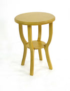 24" X 18" X 18" Yellow Country Cottage Style Wooden Stool