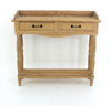 38.5" X 11.75" X 42" Natural 2 Drawer Rustic Unfinished Dressing End Table
