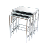 Silver 3 Piece Nesting Table Set