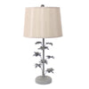 29" X 28" X 8" Gray Rustic Flowering Tree Table Lamp