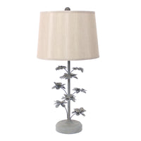 29" X 28" X 8" Gray Rustic Flowering Tree Table Lamp