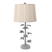 29" X 28" X 8" Gray Rustic Flowering Tree Table Lamp
