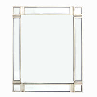 1.25" X 30" X 30" Silver Modern Wall-Mounted Wooden Mirror