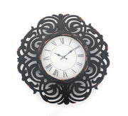 2" X 24" X 24" Black Vintage Decorative Wooden Wall Clock