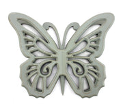 4.25" X 18.5" X 23.25" Gray Rustic Butterfly Wooden Wall Decor