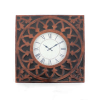 2" X 22.75" X 22.75" Bronze Vintage Metal Wall Clock