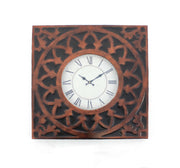 2" X 22.75" X 22.75" Bronze Vintage Metal Wall Clock