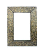 4" X 34" X 48" Bronze Coastal Dressing Mirror With Gravel-Like Mosaic Frame