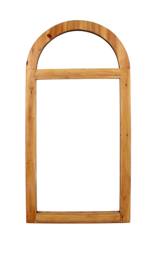 1.25" X 4.75" X 23.75" Brown Rustic Dressing Mirror With Minimalist Window Frame