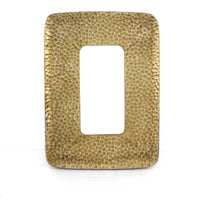 1.75" X 27.5" X 20" Gold Coastal Style Cobbly Cosmetic Mirror