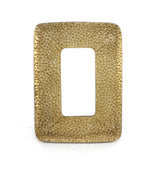 1.75" X 27.5" X 20" Gold Coastal Style Cobbly Cosmetic Mirror