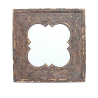 1.75" X 36" X 36" Bronze Vintage Cosmetic Wall Mirror With Quadrate Frame
