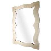 1.5" X 40" X 30" Silver Traditional Cosmetic Mirror With Gold Wooden Frame