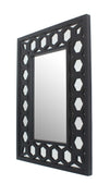 2" X 40" X 30" Black Vintage Dressing Mirror