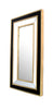 2" X 43" X 24" Black & Gold Classic Dressing Mirror