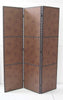 84" X 63" Brown Wood Glass Screen