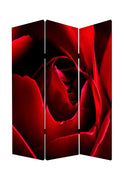 48" X 72" Multi-Color Wood Canvas Rose Screen