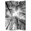 48" X 72" Multi-Color Wood Canvas Forest Screen