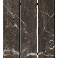 48" X 72" Multi-Color Wood Canvas Black Marble Screen