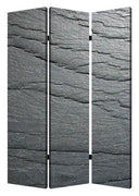 48" X 72" Multi-Color Wood Canvas Black Slate Screen