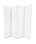 84" X 84" White Faux-leather Screen