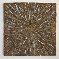 26" X 26" X 2" Brown Square Rotten Wood Wall Décor