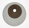 14" X 2.2" Brown & Gray Round Double Layer Ribbed Wall Decor