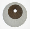 26" X 3.35" Brown & Gray Round Double Layer Ribbed Wall Decor