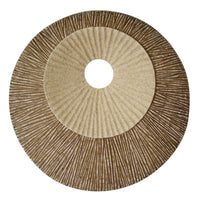 19" X 2.5" Brown Round Double Layer Ribbed Wall Plaque