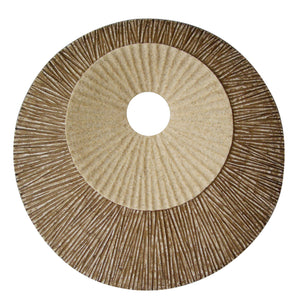 19" X 2.5" Brown Round Double Layer Ribbed Wall Plaque