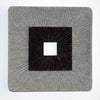 14" X 2" Brown & Gray Enclave Square Ribbed Wall Art