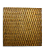 36" X 36" Gold Metallic Ridge Wall Art