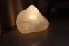 12" X 10" X 9" Sandstone Polished Stone With Outdoor Light And Glass Pieces