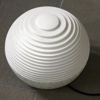 14" X 12" White Round Outdoor Ball With Lines And Light