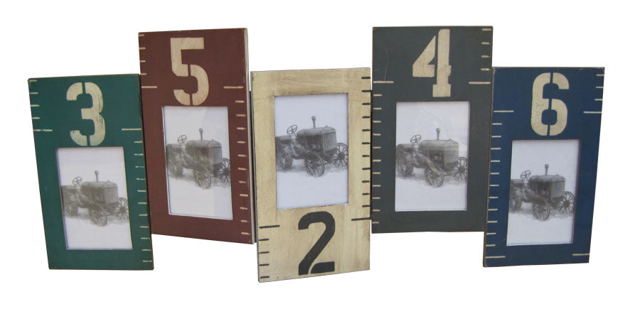 33" X 20" Multi-Color Wooden Photo Frame