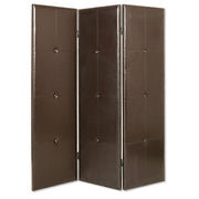 72" X 60" Brown Faux-leather Screen