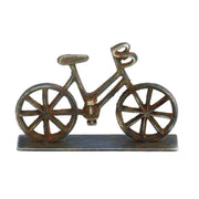 Metal Bronze Miniature Bicycle 7"W, 5"H