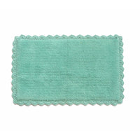Aqua Blue Crochete Mat or Bath Rug