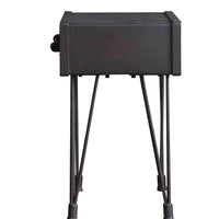 23.2" X 13.8" X 18.5" 1 Drawer Charcoal Wooden End Table