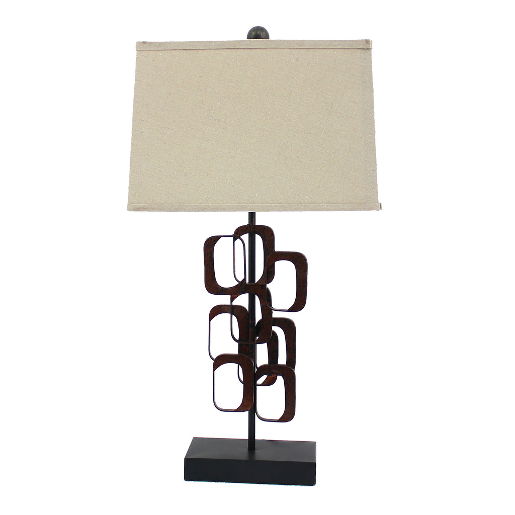 29" X 29" X 8" Bronze Minimalist Accent Table Lamp