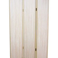 71" X 47" Beige Wood Screen