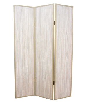 71" X 47" Beige Wood Screen