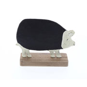 Adorable Metal Wood Pig Chalkboard