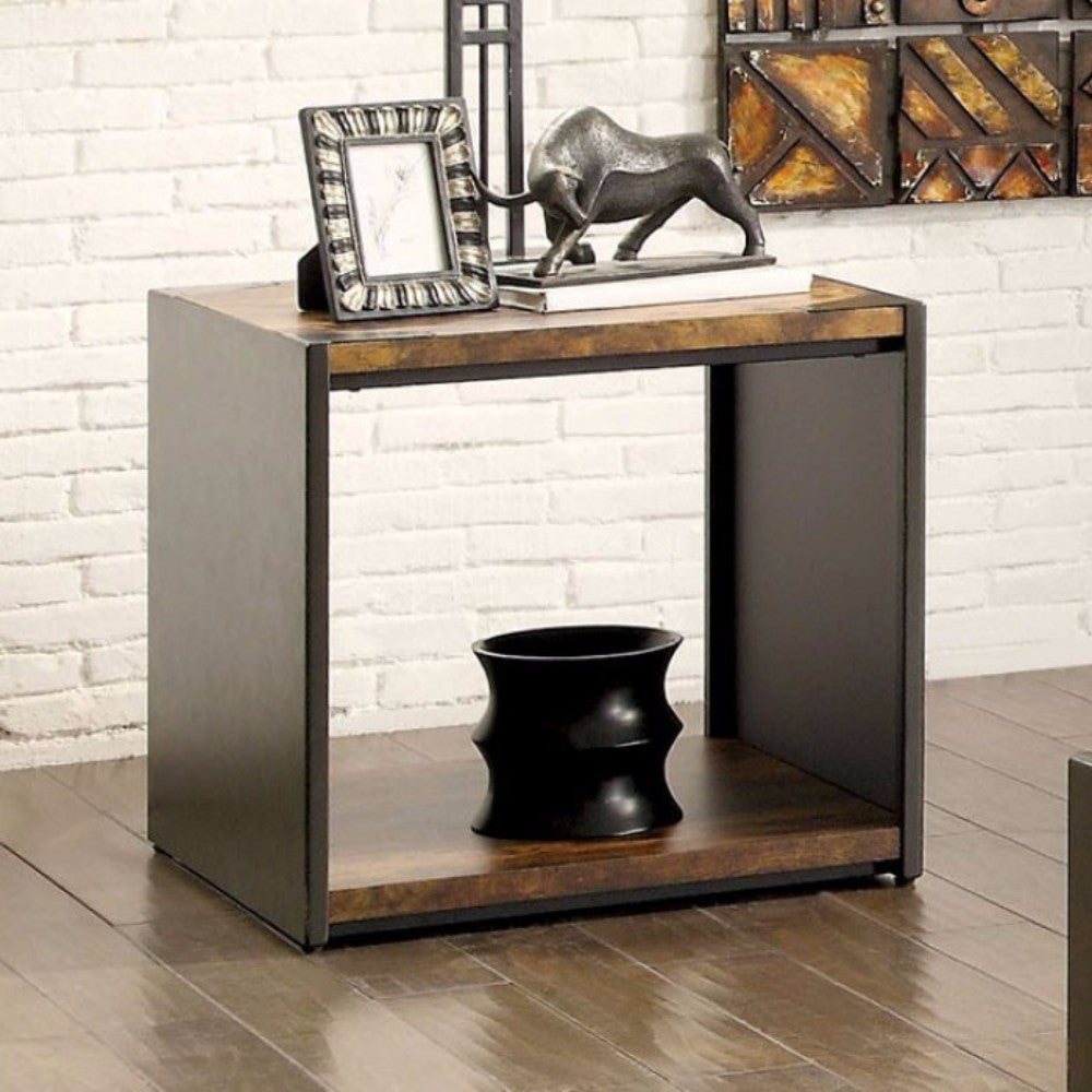 Matte Black End Table