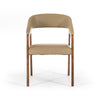 31" Taupe Leatherette and Walnut Wood Dining Chair