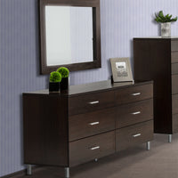 39" Wenge MDF and Glass Mirror