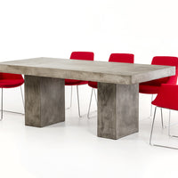 Dark Gray Concrete Dining Table