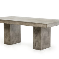 Dark Gray Concrete Dining Table