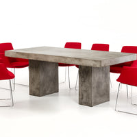 Dark Gray Concrete Dining Table